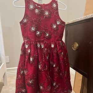 🛍️Chasing Fireflies girls red sequin flower special occasion dress, Size 12